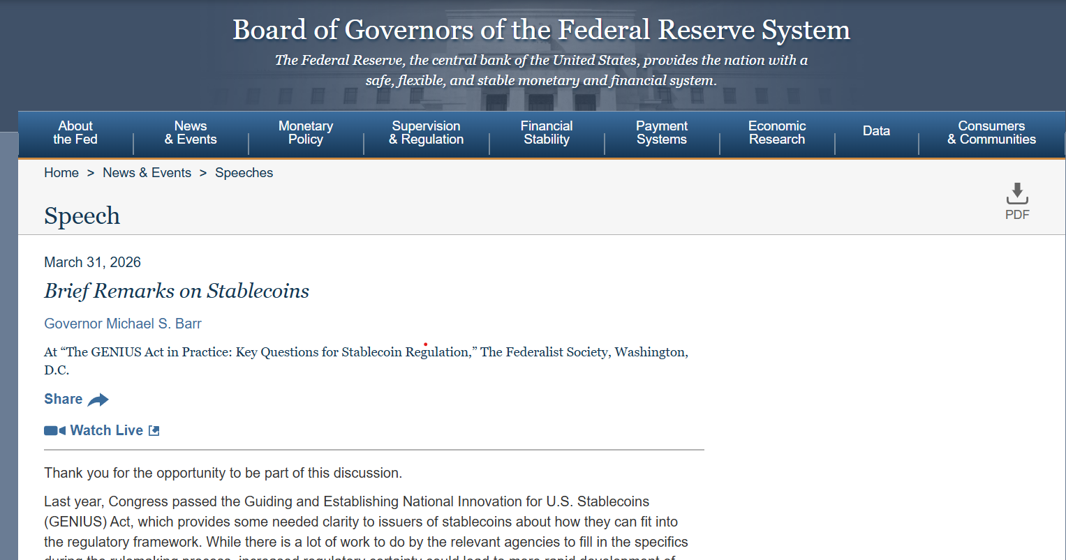 019d4853-30c6-7e88-b0f5-ab010f5aa8f8 Federal Reserve, Legislation, United States, Stablecoin, Genius Act