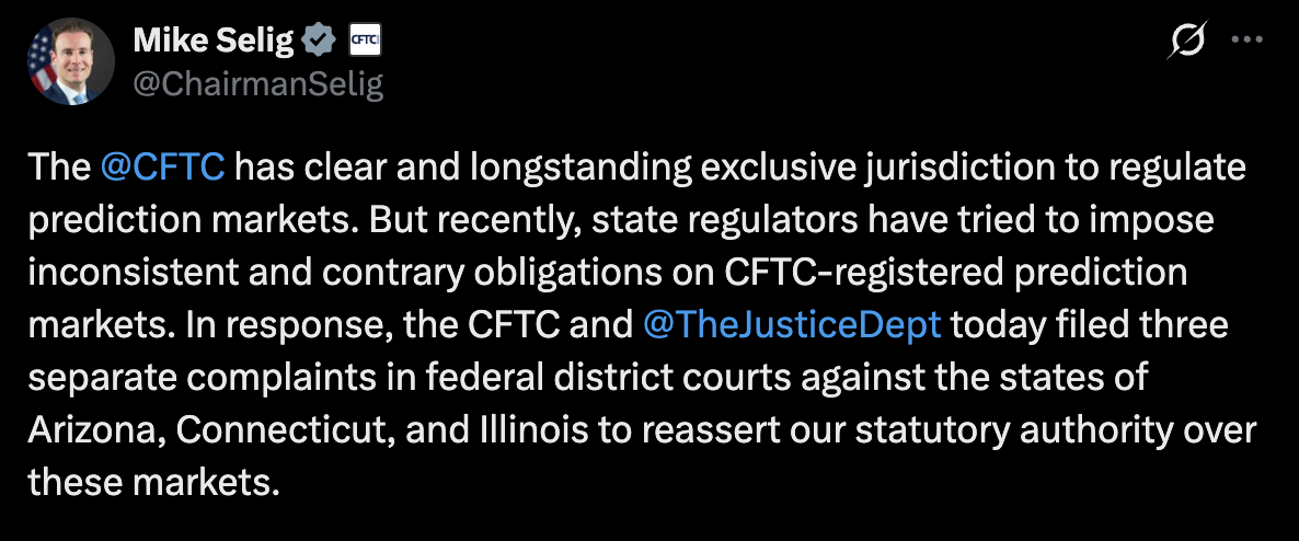 CFTC, Arizona, US Government, United States, Prediction Markets