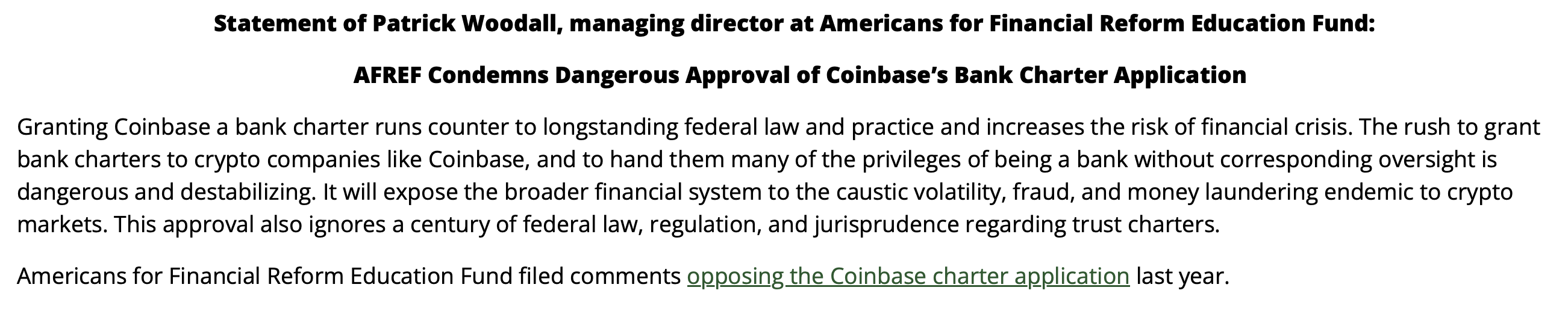 Coinbase, Banks, Bank of America, United States