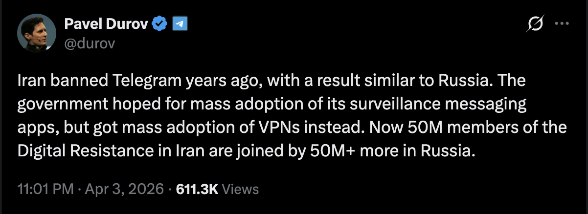 019d59f0-f614-7550-971a-d3ea63b8d133 Decentralization, Privacy, Liberty, Telegram, Cypherpunks, Pavel Durov