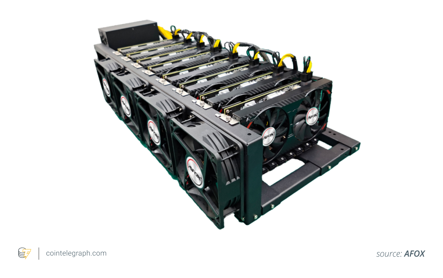 A GPU rig for mining Ethereum Classic