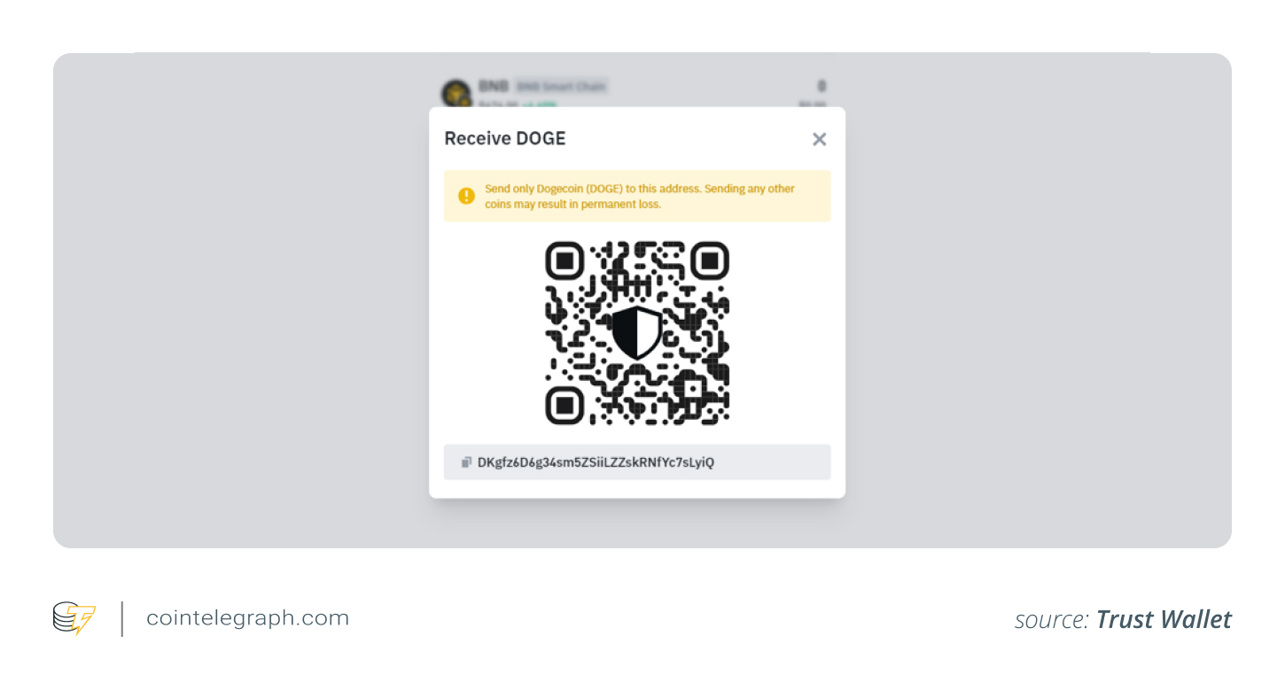 Receive DOGE on Trust Wallet