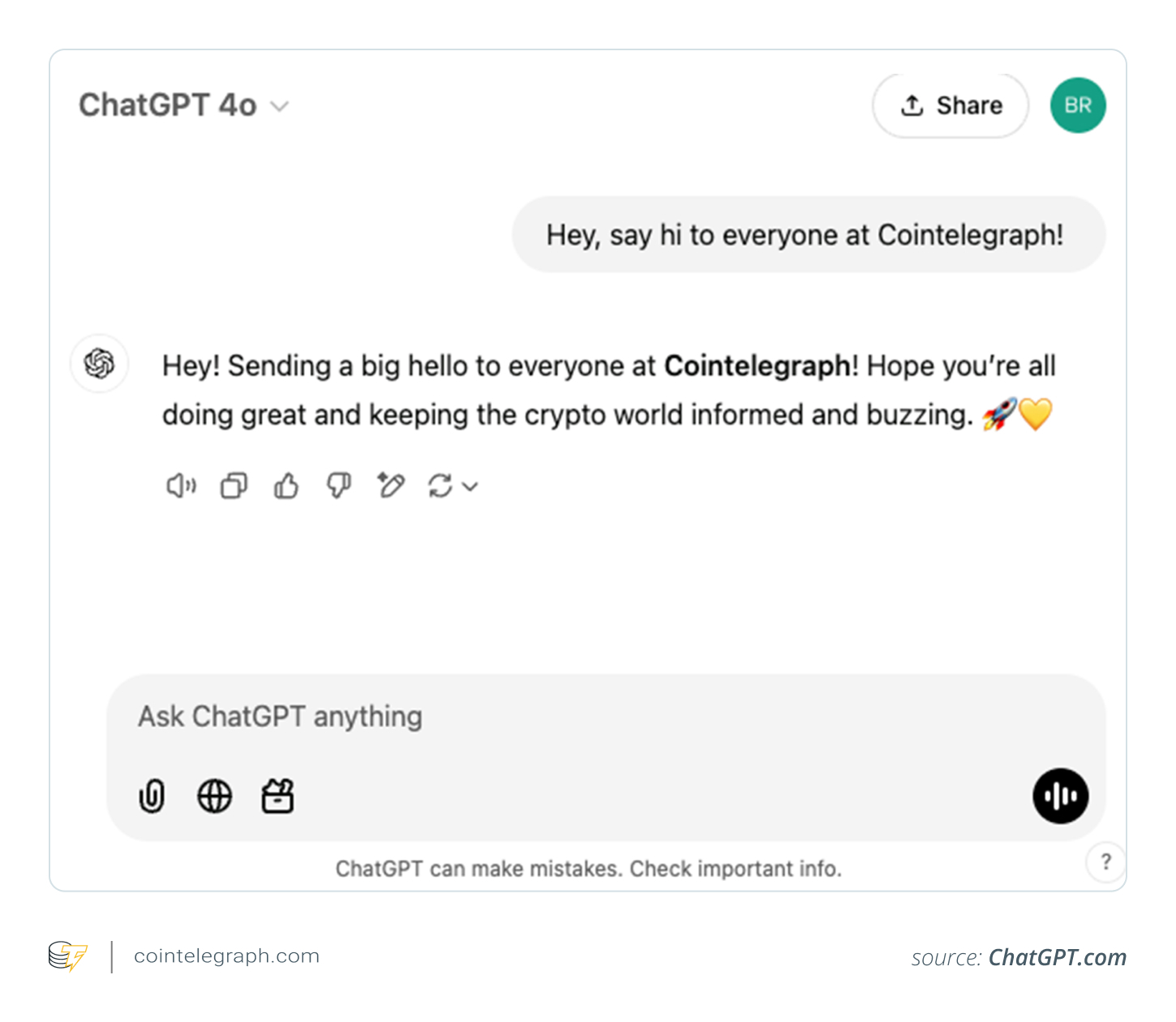 ChatGPT's interface