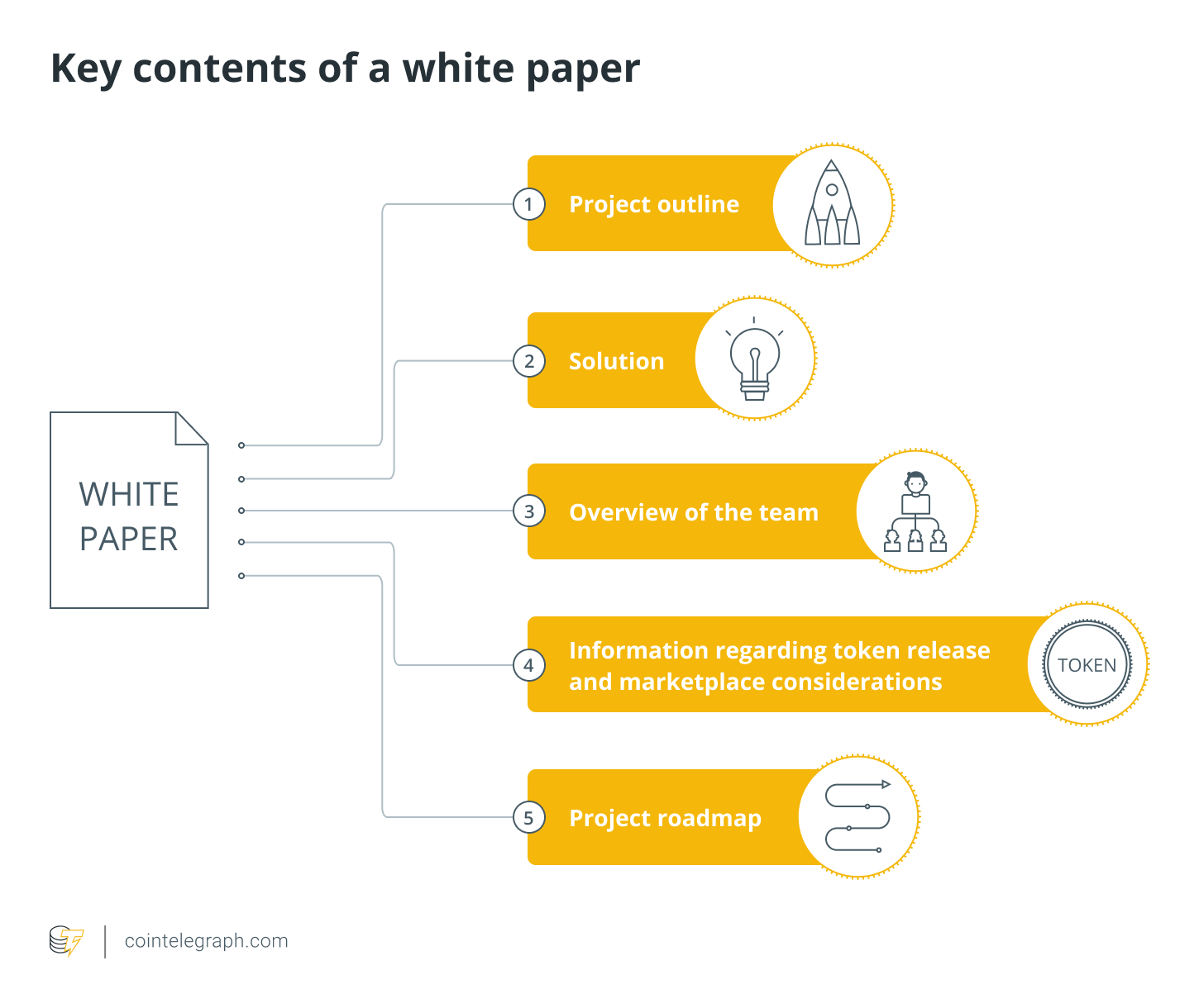 What should a white paper include?