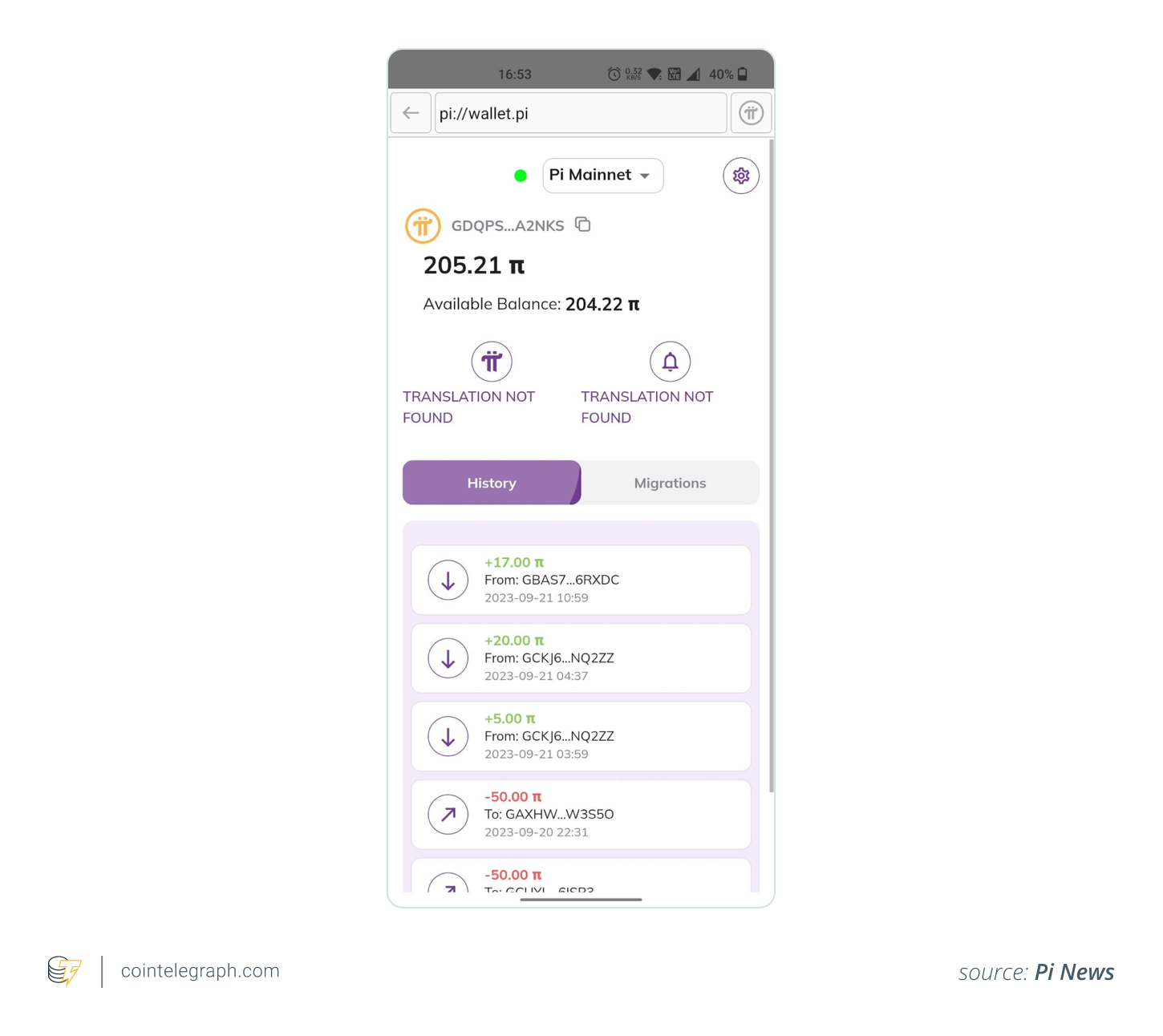 Pi Network wallet