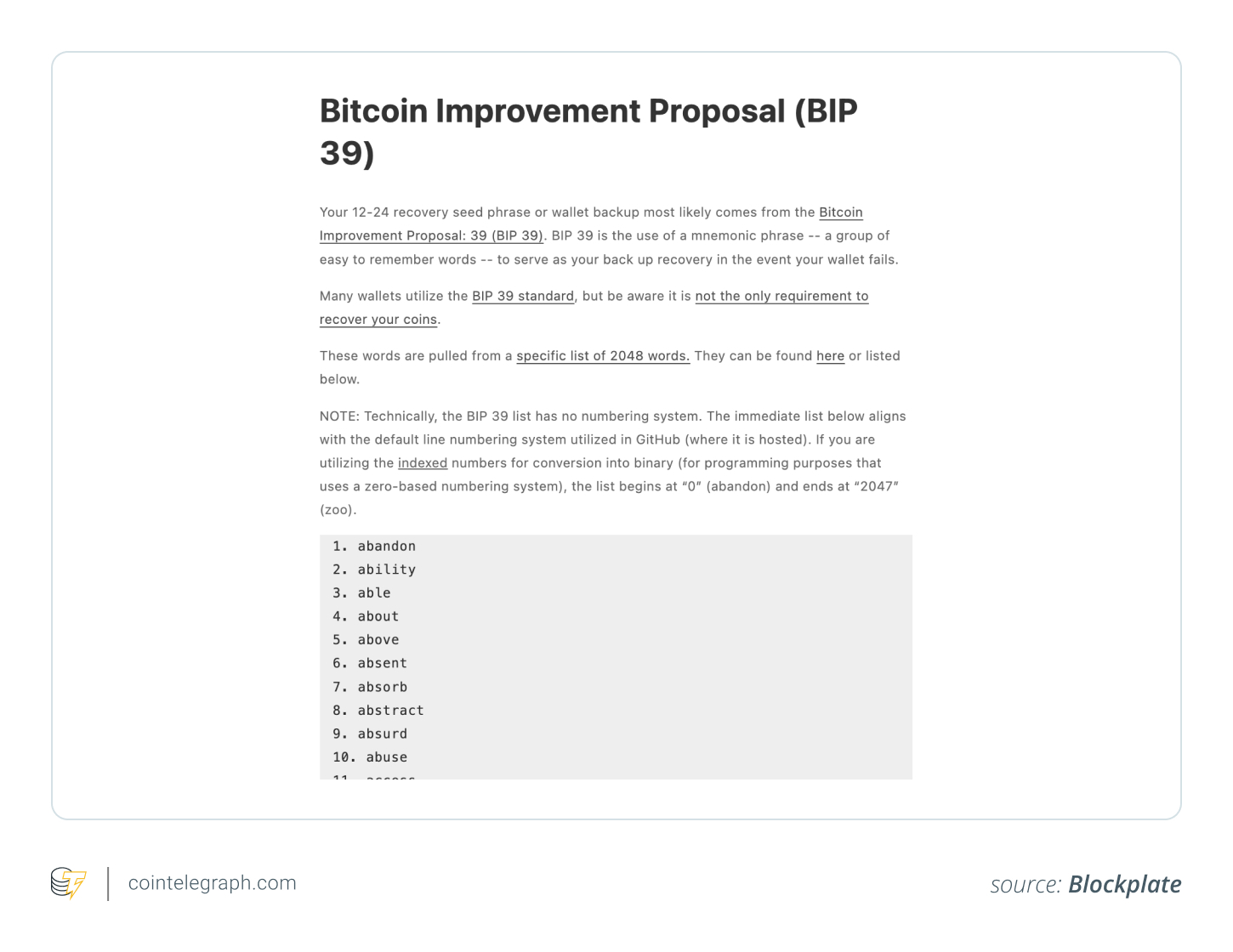 The BIP list courtesy of Blockplate