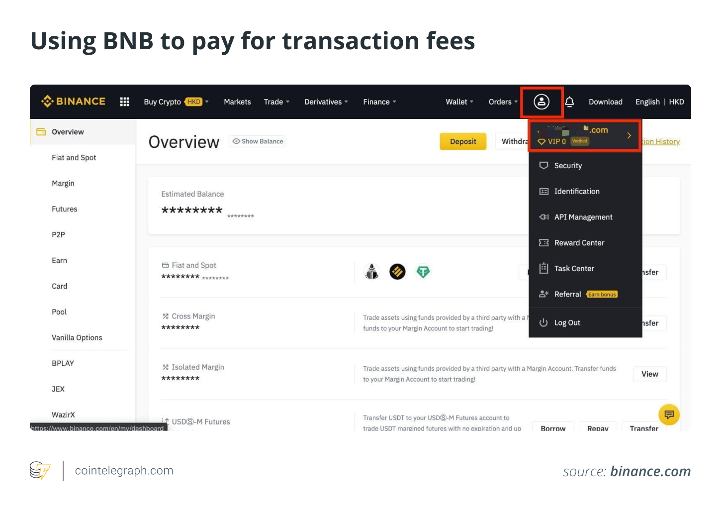 Using BNB to pay for transaction fees